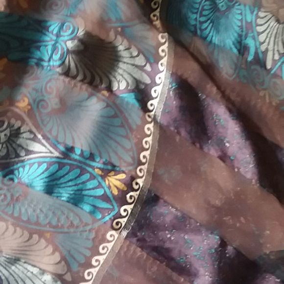 Perry Ellis sheer scarf purple, blue,bronze, and black - Picture 12 of 13
